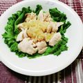 ﾁｲﾁｬﾝﾏﾏ's cooksnap of when they made オッサンのモモ肉ｄｅ蒸し鶏.
