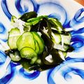 kinniko's cooksnap of when they made きゅうりとワカメと玉ねぎで酢！.