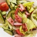 kurimanju's cooksnap of when they made 簡単！レタスとベーコンと胡瓜のサラダ.