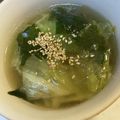 yu🐓's cooksnap of when they made 焼肉のお供に☆余ったレタスと若芽のスープ.