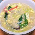 kaori238's cooksnap of when they made 春雨＆にらたまのつるるんスープ.
