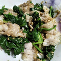 yikar1's cooksnap of when they made ほうれん草と豚肉の甘辛ごまよごし.