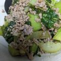 じゅんともた's cooksnap of when they made 挽き肉と青梗菜の甘辛煮.