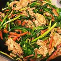 itsuk's cooksnap of when they made 丼も旨い♪豚バラとニラの旨辛スタミナ炒め.