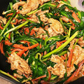 itsuk's cooksnap of when they made 丼も旨い♪豚バラとニラの旨辛スタミナ炒め.