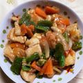 クックQT23CK☆'s cooksnap of when they made 鶏むね肉と野菜のオイスターあんかけ炒め.