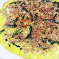 mrclover's cooksnap of when they made 甘辛味！豚ひき肉とニラたっぷりの卵とじ☆.