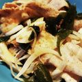 ショコラ009's cooksnap of when they made 新玉葱、ワカメの豚しゃぶサラダ.
