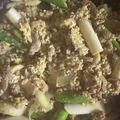 9ma9ma's cooksnap of when they made 旬！アスパラと鶏ひき肉の卵炒め☆.
