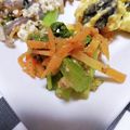 ☆★ケイト★☆'s cooksnap of when they made 菜の花とにんじんのごま和え　レンジで3分.