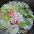 クックMfesm☆'s cooksnap of when they made 青梗菜･新玉ねぎ･カニカマの中華スープ煮.
