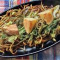 花時計咲いた's cooksnap of when they made 鉄パンでポテト焼きそば（足利風）.