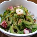 ヌーシ's cooksnap of when they made タコとゴーヤのガーリックおかか炒め.