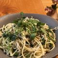 おくっち家's cooksnap of when they made クレソンとしらすの和風パスタ.
