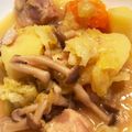 ほのぼのいっこ's cooksnap of when they made 鶏もも肉のじゃがバタみそ鍋.