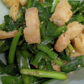 noborifuji's cooksnap of when they made 油揚げとニラの胡麻和え.