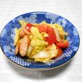＠迷子＠'s cooksnap of when they made 春キャベツ☆ウインナー☆カレーマヨ炒め.