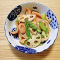 コムギ大好き's cooksnap of when they made 蓮根とウインナーのポン酢炒め.