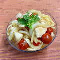 島子☆'s cooksnap of when they made 新玉ねぎとトマトと鶏胸肉のしょうゆマリネ.
