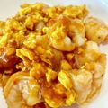 まみームメモ's cooksnap of when they made 海老チリ卵☆エリンギでかさ増し.