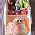 タカカヨ's cooksnap of when they made マリオシリーズ☆ヨッシーのキャラ弁.