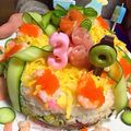 N☆R's cooksnap of when they made ちらし寿司ケーキ♡ひな祭り♡誕生日にも♡.