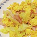 なつみ食堂's cooksnap of when they made キャベツとふんわり卵とハム炒め.