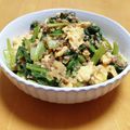 ドルフィンサーモン's cooksnap of when they made ☆栄養満点☆小松菜とひき肉の卵炒め.