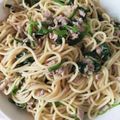 まい0202's cooksnap of when they made ほうれん草とツナの和風パスタ.