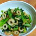 ちーまぐ's cooksnap of when they made ちくわと小松菜の鶏ガラ醤油炒め.