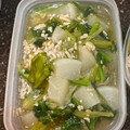 aozora＊'s cooksnap of when they made 大根消費で節約☆大根と小松菜の鶏そぼろ餡.