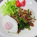 クックJSDDWS☆'s cooksnap of when they made 豚ひき肉のピリ辛炒め　ガパオライス風.