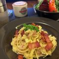 food4me's cooksnap of when they made 失敗のない*本格濃厚カルボナーラ.