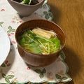 yesmama's cooksnap of when they made えのきとみつばのお味噌汁♪.