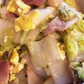 eriko720's cooksnap of when they made 白菜とベーコン、たまごの炒め物.