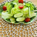 ボブナナ's cooksnap of when they made 簡単^ ^レタストマトきゅうりサラダ.