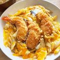 ★ゴンぎつね★'s cooksnap of when they made エビフライの卵とじ丼(鎌倉丼)☆.