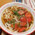牛乳石鹸ちゃん's cooksnap of when they made 新和食トマトとしそのかけうどん胡麻油風味.