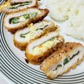 mikan♪♪♪♪'s cooksnap of when they made 鶏むね肉で♡大葉香るチーズチキンカツ♡.