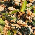 クックY9MMKT☆'s cooksnap of when they made ほうれん草と豚ひき肉　ガパオライス風.