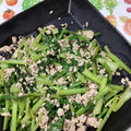 おはなすき's cooksnap of when they made 小松菜と豚ひき肉のオイスターソース炒め.