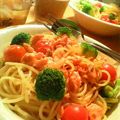 xeno（ぜの）'s cooksnap of when they made 鮭とブロッコリーのトマトクリームパスタ.