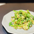 西＊絵子's cooksnap of when they made 菜の花とたまごの胡麻マヨ ツナサラダ.