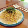 クック1M0GCT☆'s cooksnap of when they made とうもころしたっぷり明太子パスタ.