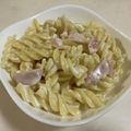 papikun's cooksnap of when they made カルボナーラ風マカロニサラダ.