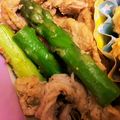 acquastone's cooksnap of when they made 豚肉とアスパラガスのカレー炒め.