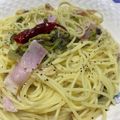 トミュー？'s cooksnap of when they made ふきのとうのパスタ.