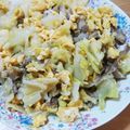 ちーゆづアーちゃん☆'s cooksnap of when they made 舞茸美味しい！キャベツ＆いり卵のサラダ.