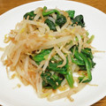 vabochan's cooksnap of when they made 簡単☆もやしとほうれん草のおひたし.
