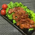 caterina's cooksnap of when they made 厚切り豚バラの照り焼き。.